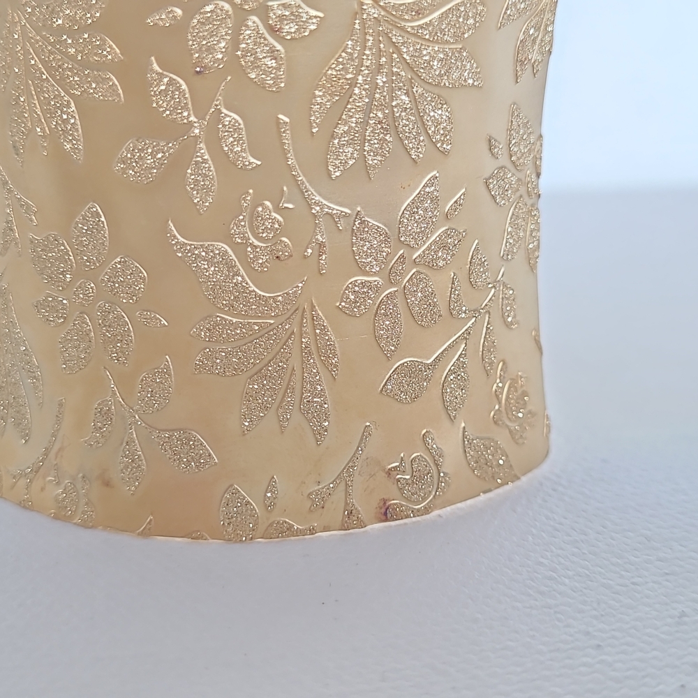 Tocara Karen Gold Tone Floral Wide Cuff Bracelet Statement - Picture 8 of 10